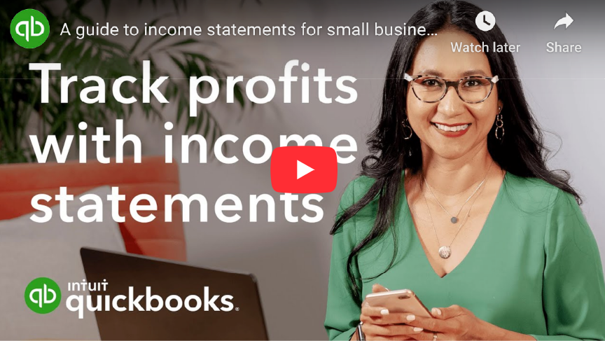 Track profits with income statements QB NSBDC Track profits with income statements Quickbooks