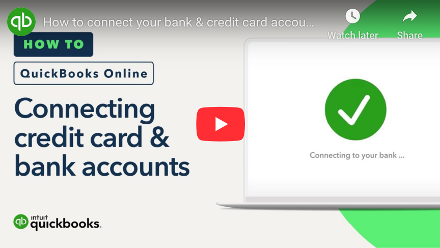 connecting credit card and bank accounts QB NSBDC connecting credit card and bank accounts Quickbooks