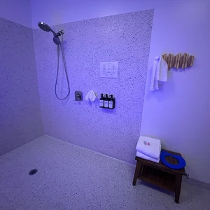 IMG_6123 Northern Waters Float Center shower area with soft purple light